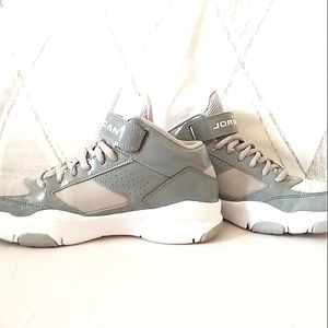 Jordan sneakers.  Gray & white. Size 5Y(USA)